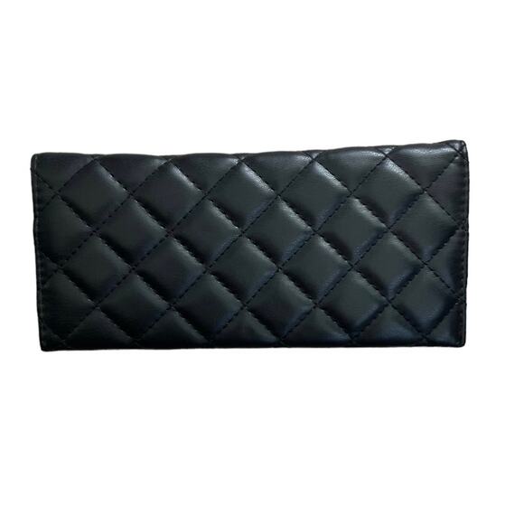 Badgley Mischka Black Quilted Wallet - Picture 2 of 3